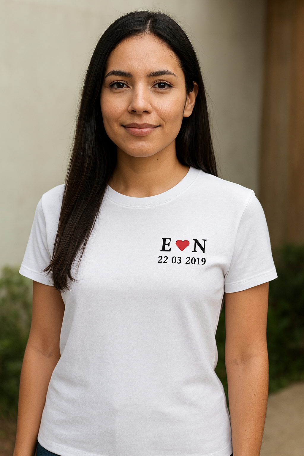 T-shirt personnalisé avec initiales et date – Cadeau unique et sur-mesure