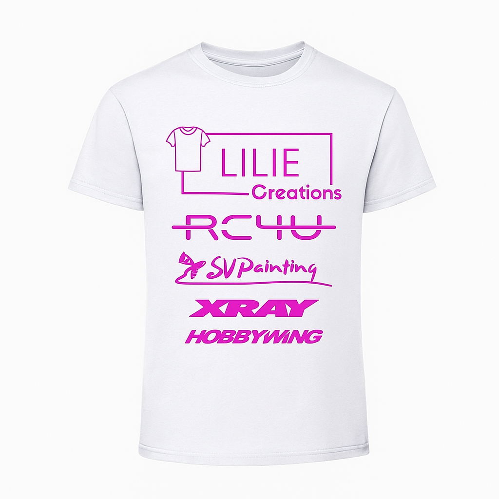 T-shirt personnalisé RC – Ajoutez jusqu’à 5 logos de sponsors