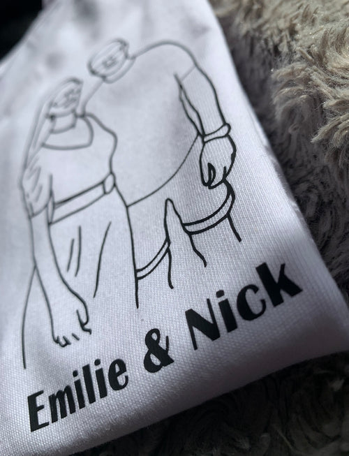 T-shirt personnalisé – Votre photo transformée en illustration + texte unique