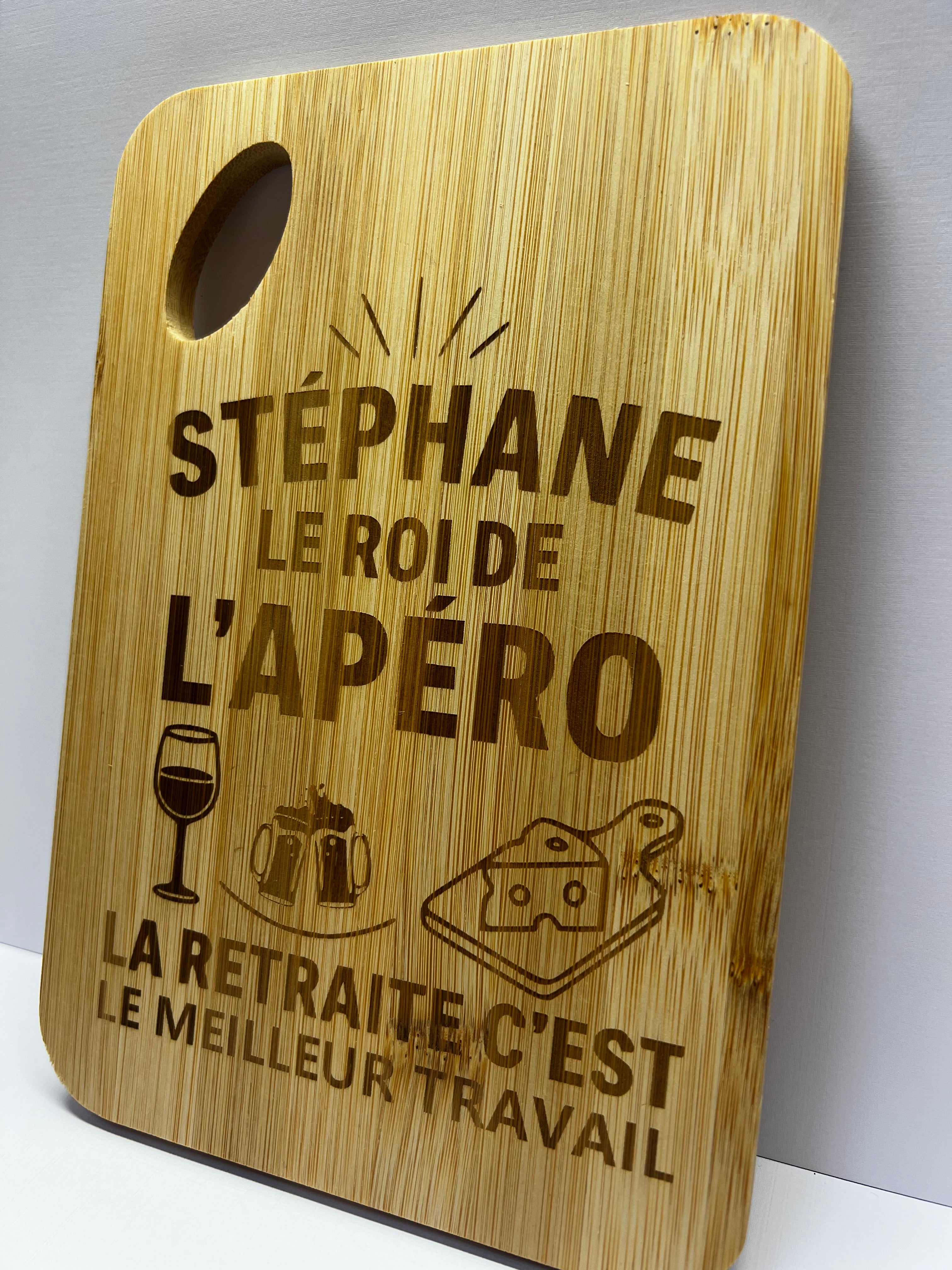 Cadeau retraite personnalisé – Kit apéro gravé avec prénom | Idée cadeau départ en retraite originale