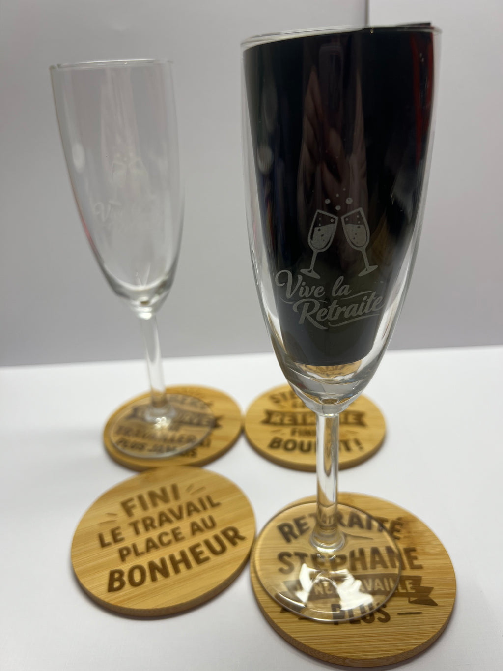 Cadeau retraite personnalisé – Kit apéro gravé avec prénom | Idée cadeau départ en retraite originale